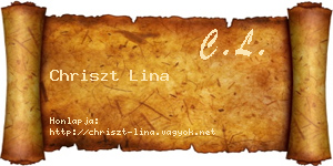 Chriszt Lina névjegykártya